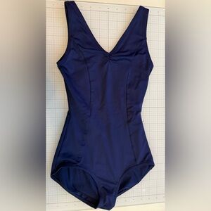 Capezio Navy Dancewear Leotard with Logo Tag